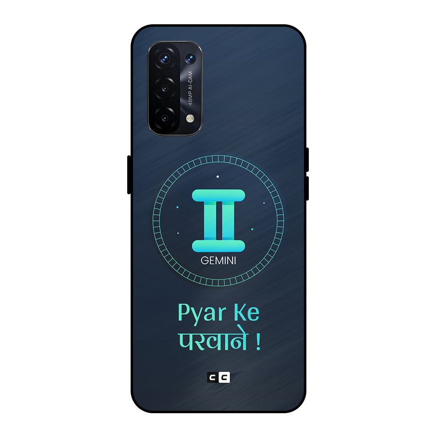Gemini Love Metal Back Case for Oppo A74 5G
