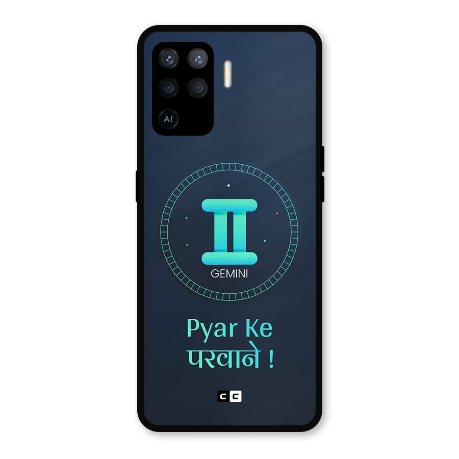 Gemini Love Metal Back Case for Oppo F19 Pro