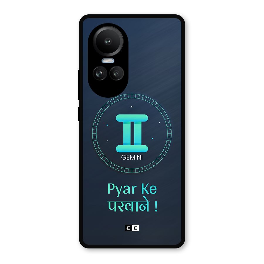 Gemini Love Metal Back Case for Oppo Reno10