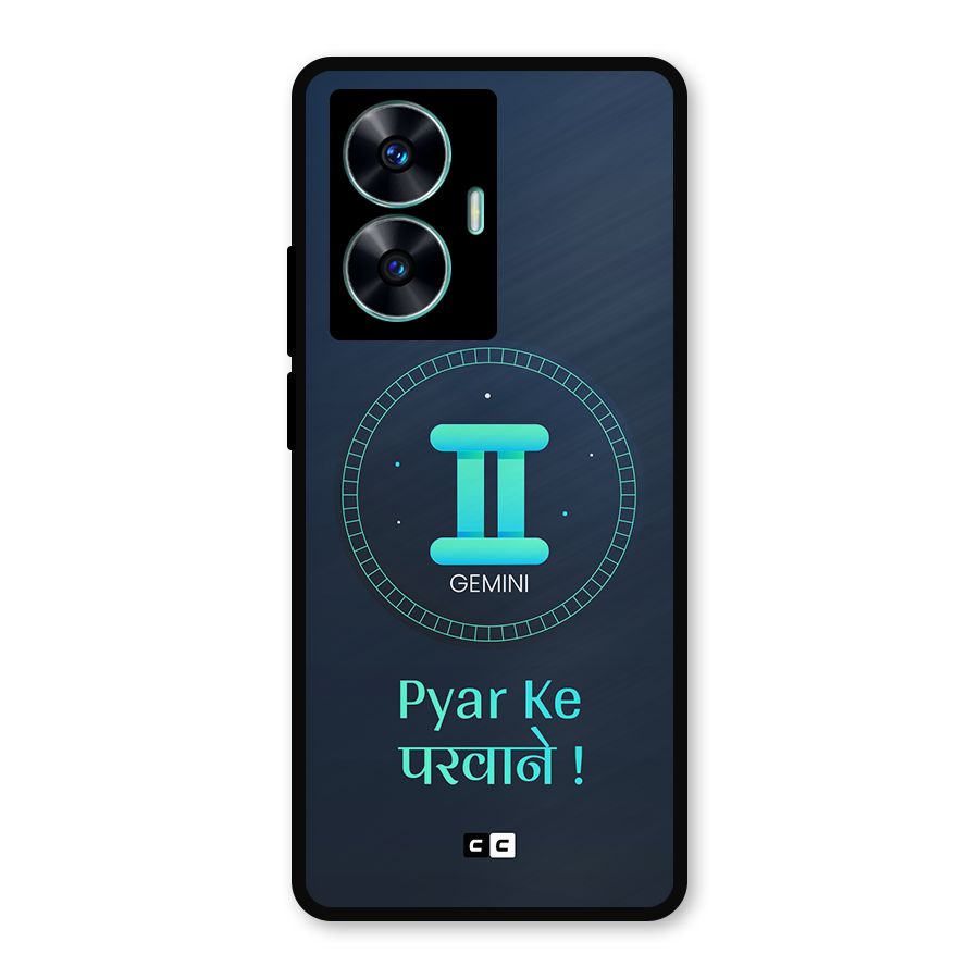 Gemini Love Metal Back Case for Realme Narzo N55