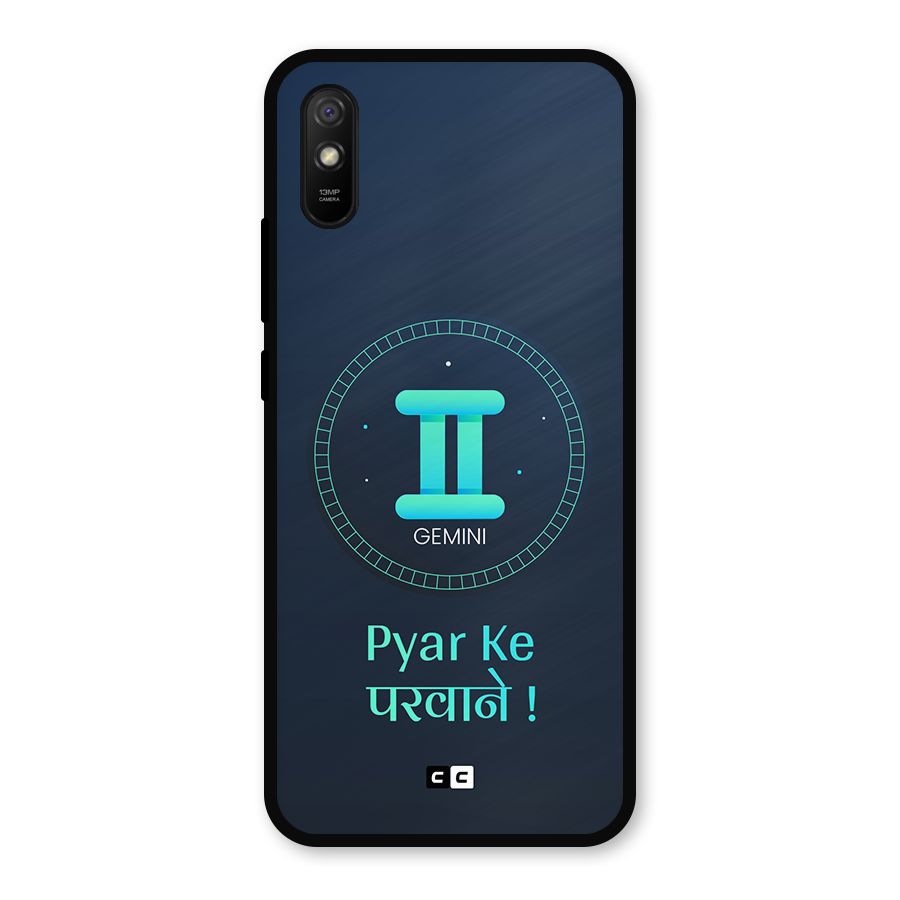 Gemini Love Metal Back Case for Redmi 9a