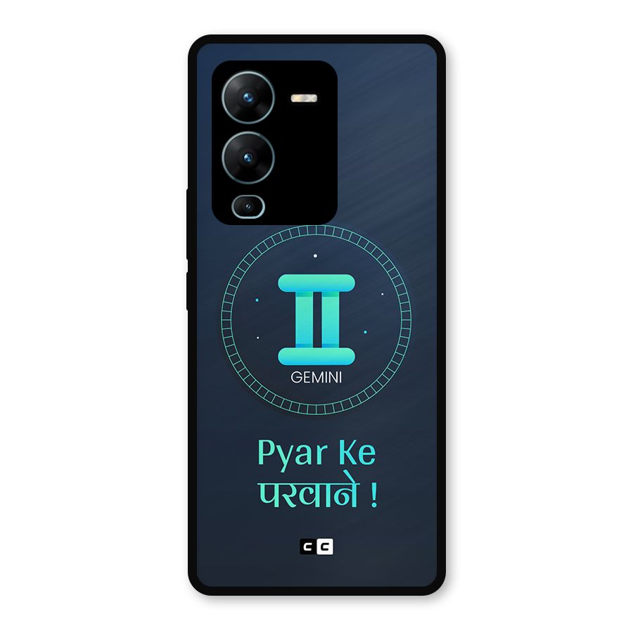 Gemini Love Metal Back Case for Vivo V25 Pro