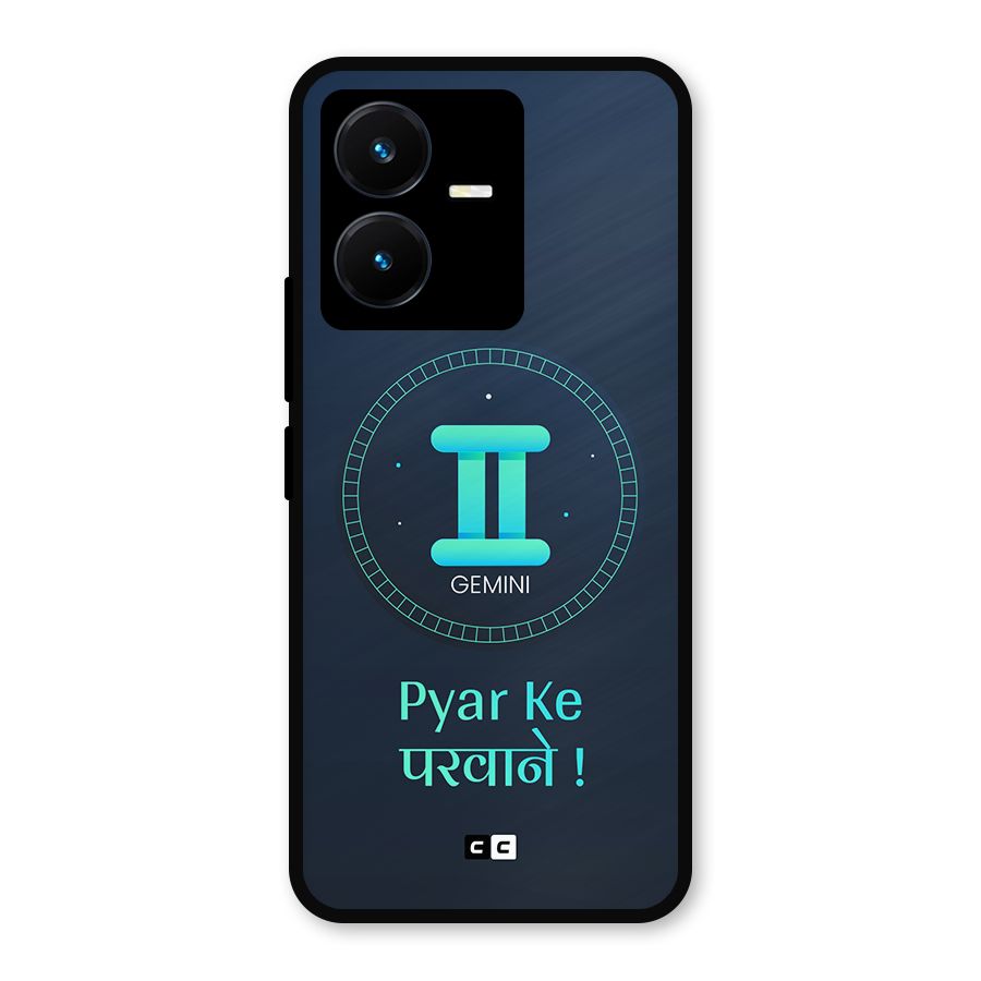 Gemini Love Metal Back Case for Vivo Y22