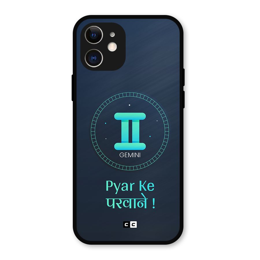 Gemini Love Metal Back Case for iPhone 12