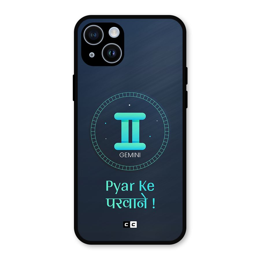 Gemini Love Metal Back Case for iPhone 14