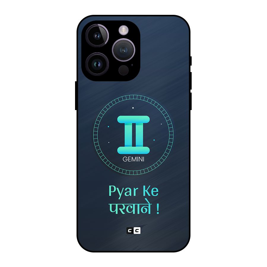 Gemini Love Metal Back Case for iPhone 14 Pro Max