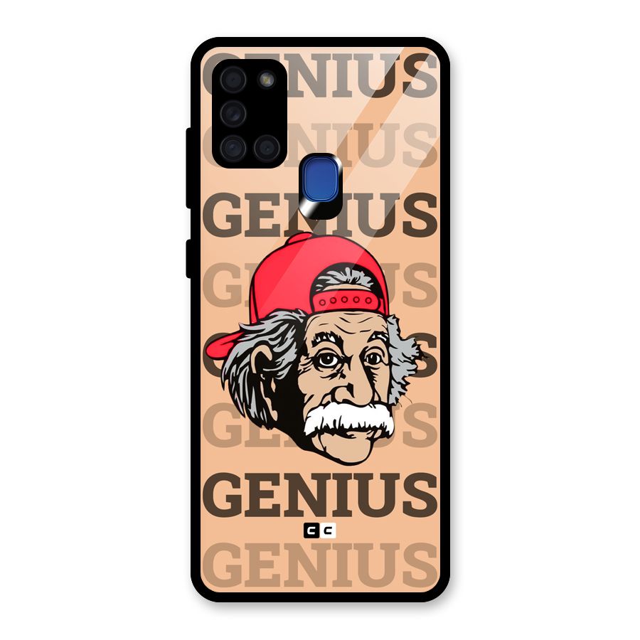 Genious Scientist Glass Back Case for Galaxy A21s