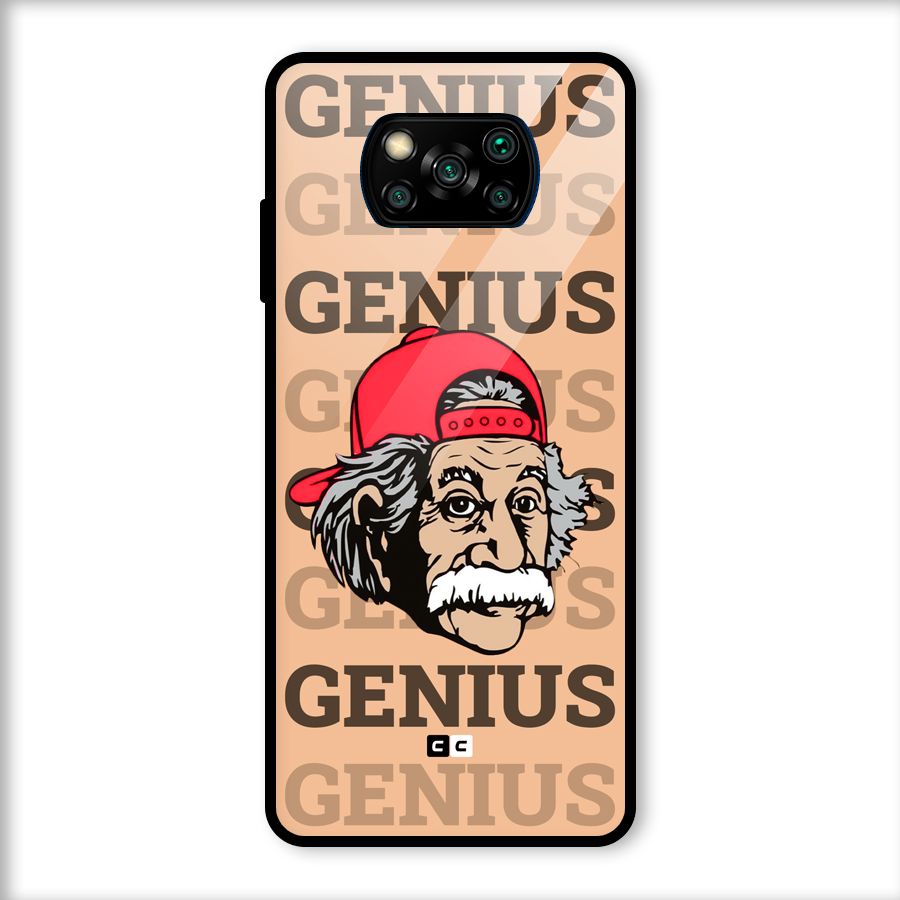 Genious Scientist Glass Back Case for Poco X3