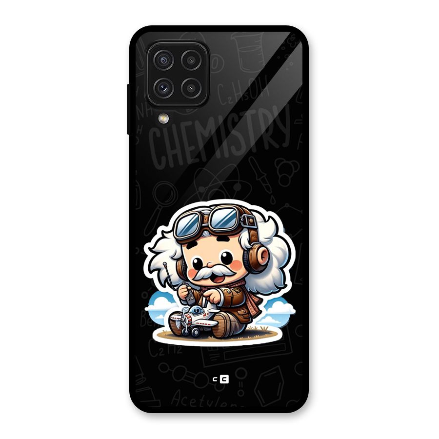 Genius Kid Glass Back Case for Galaxy A22 4G