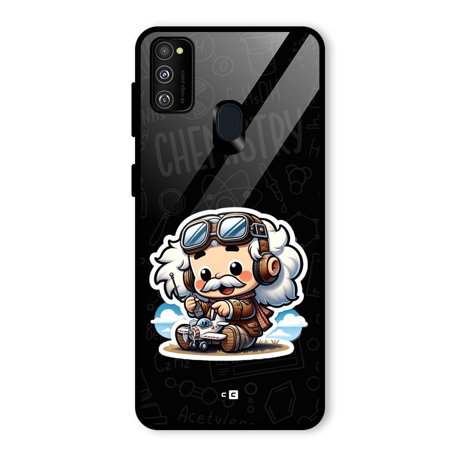 Genius Kid Glass Back Case for Galaxy M30s