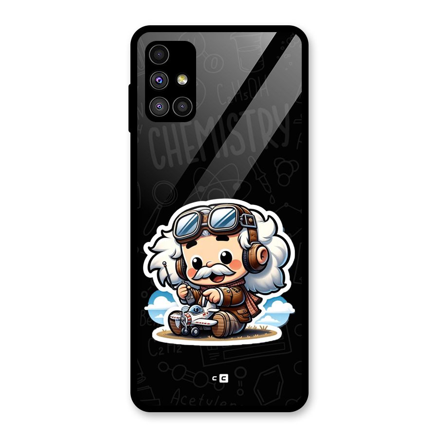 Genius Kid Glass Back Case for Galaxy M51