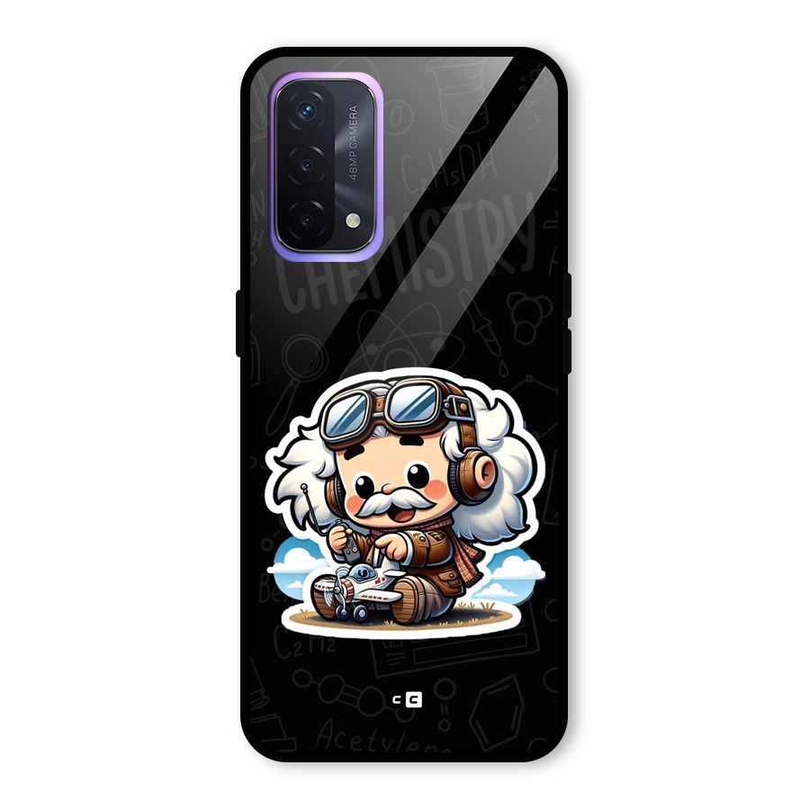 Genius Kid Glass Back Case for Oppo A74 5G