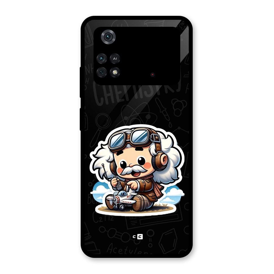 Genius Kid Glass Back Case for Poco M4 Pro 4G