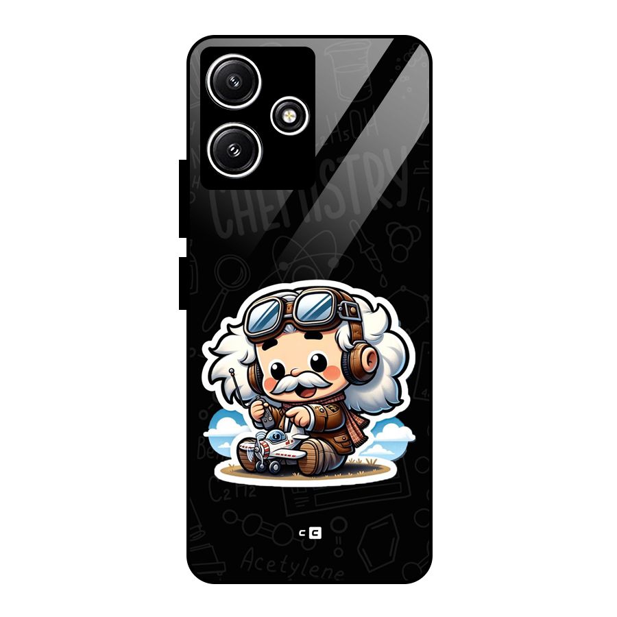 Genius Kid Glass Back Case for Poco M6 Pro