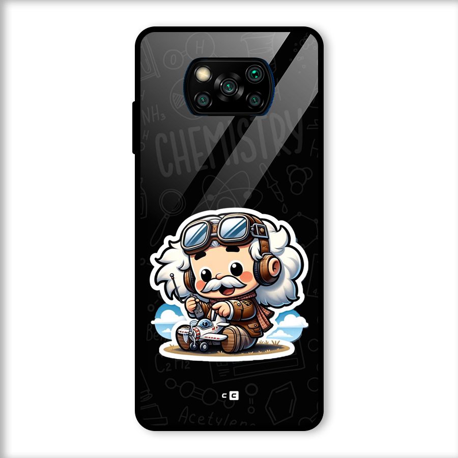 Genius Kid Glass Back Case for Poco X3