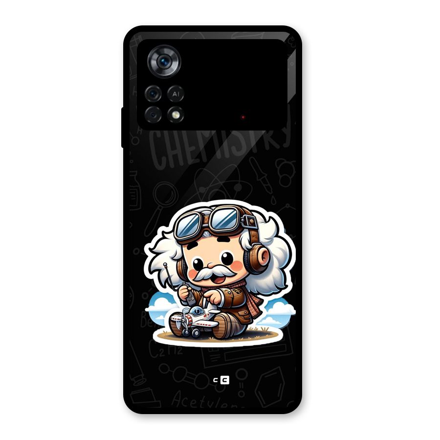 Genius Kid Glass Back Case for Poco X4 Pro 5G
