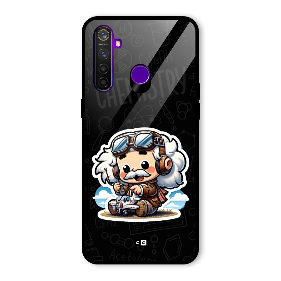 Genius Kid Glass Back Case for Realme 5 Pro