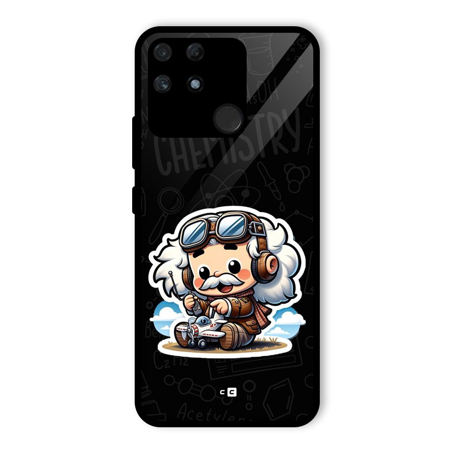 Genius Kid Glass Back Case for Realme Narzo 50A