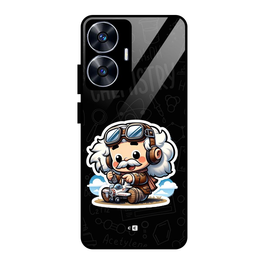 Genius Kid Glass Back Case for Realme Narzo N55