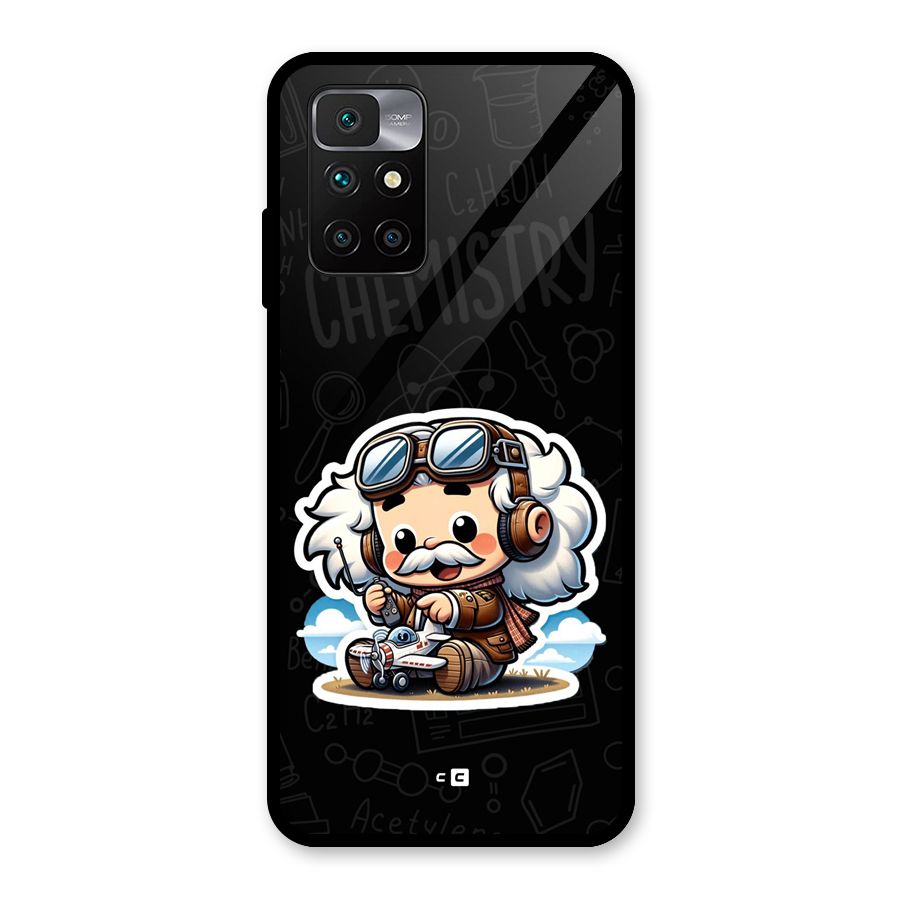 Genius Kid Glass Back Case for Redmi 10 Prime