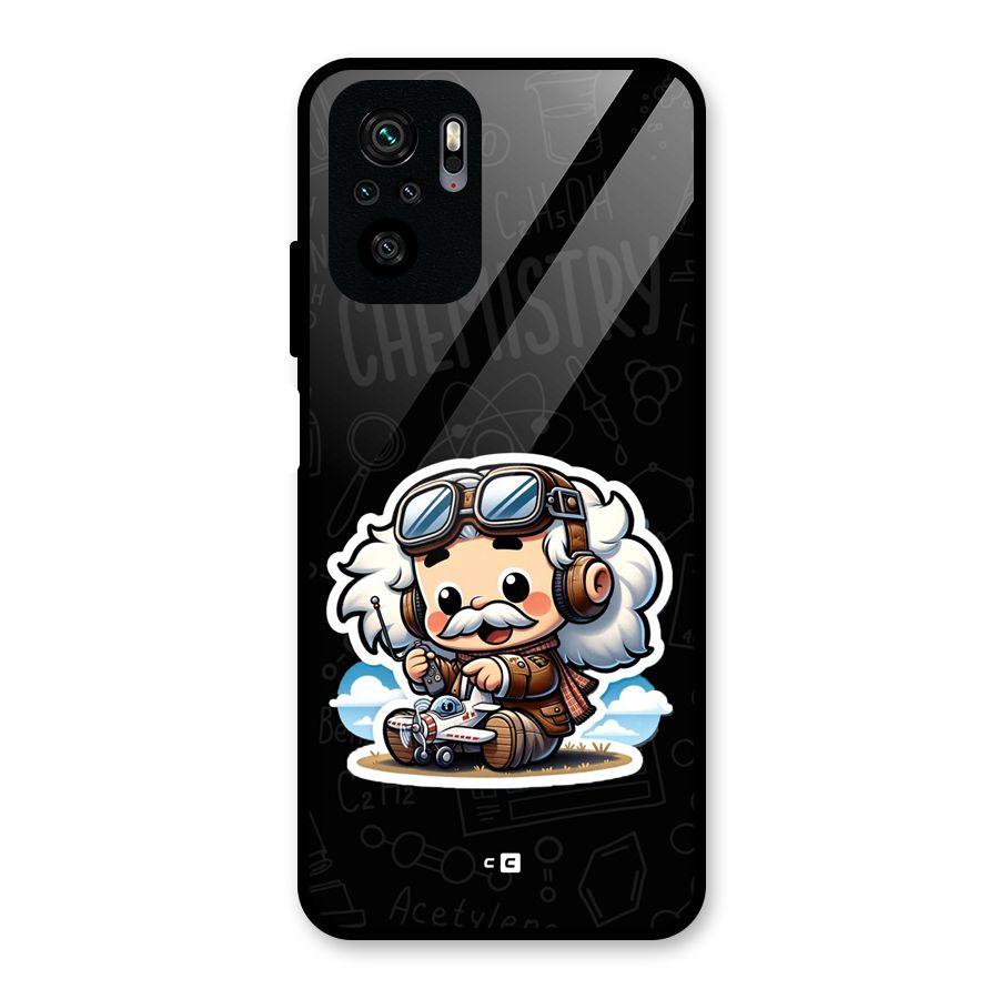 Genius Kid Glass Back Case for Redmi Note 10S