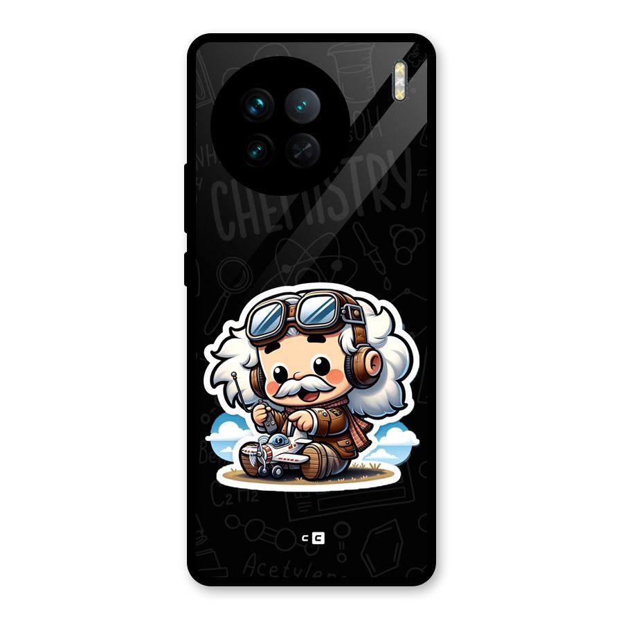 Genius Kid Glass Back Case for Vivo X90
