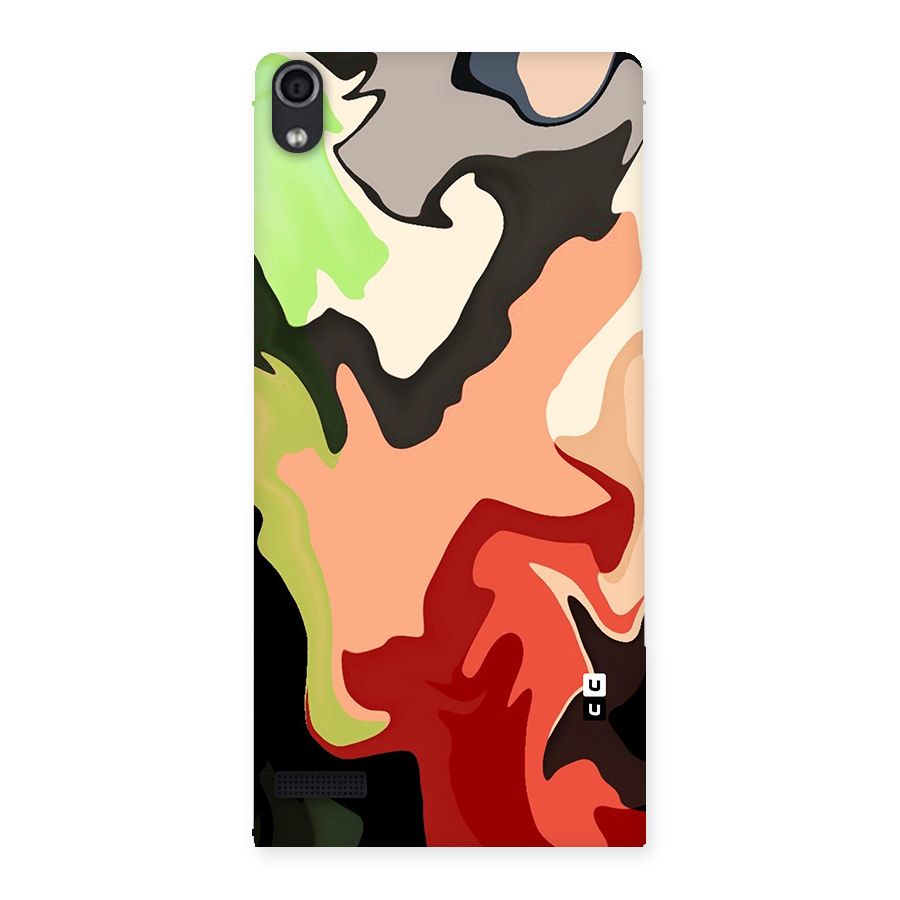 Geometric Abstract Acrylic Oil Pattern Art Back Case for Ascend P6