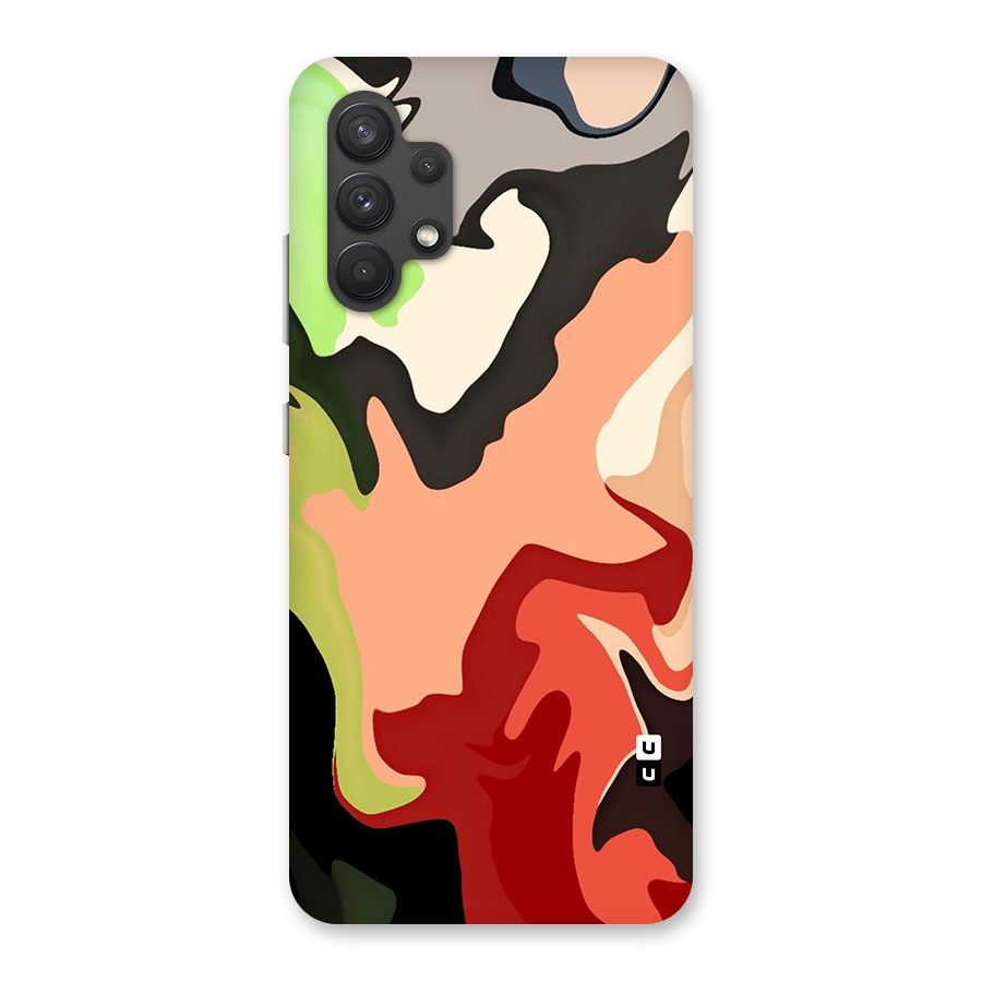 Geometric Abstract Acrylic Oil Pattern Art Back Case for Galaxy A32