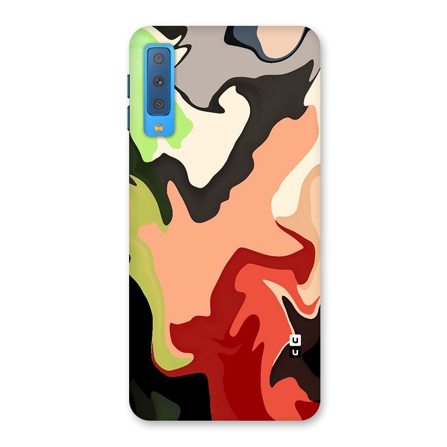 Geometric Abstract Acrylic Oil Pattern Art Back Case for Galaxy A7 (2018)