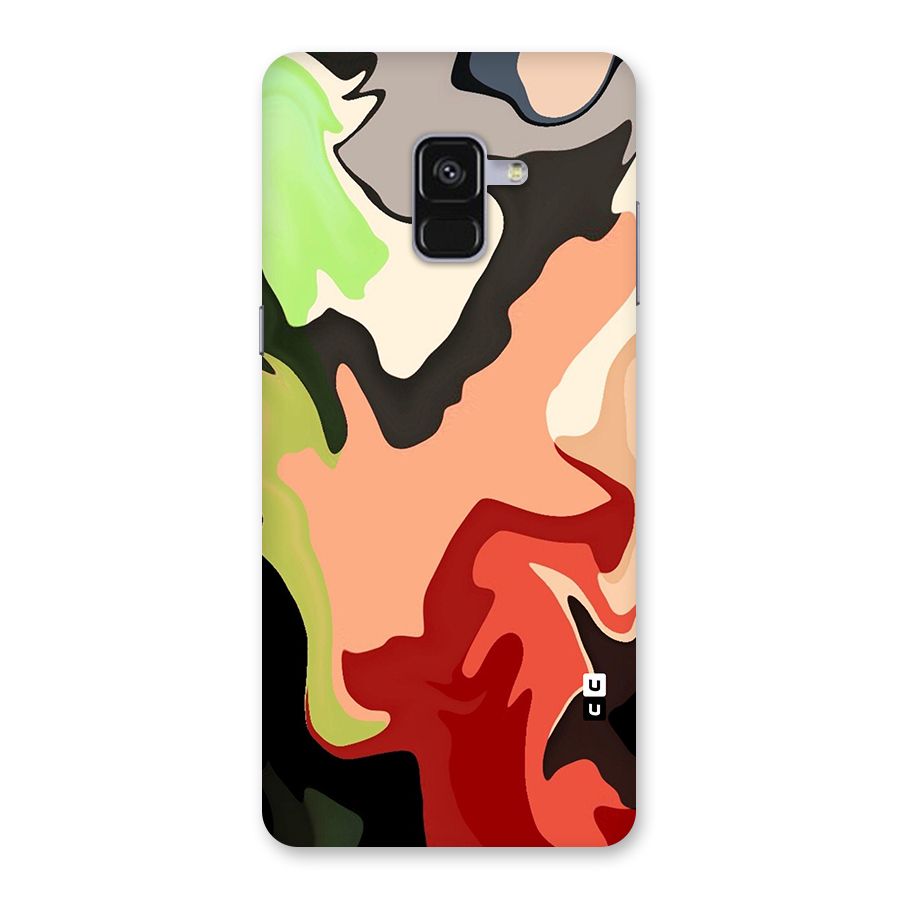 Geometric Abstract Acrylic Oil Pattern Art Back Case for Galaxy A8 Plus