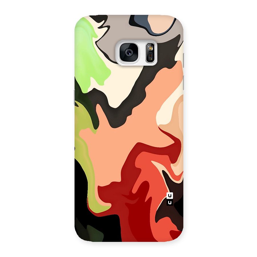 Geometric Abstract Acrylic Oil Pattern Art Back Case for Galaxy S7 Edge