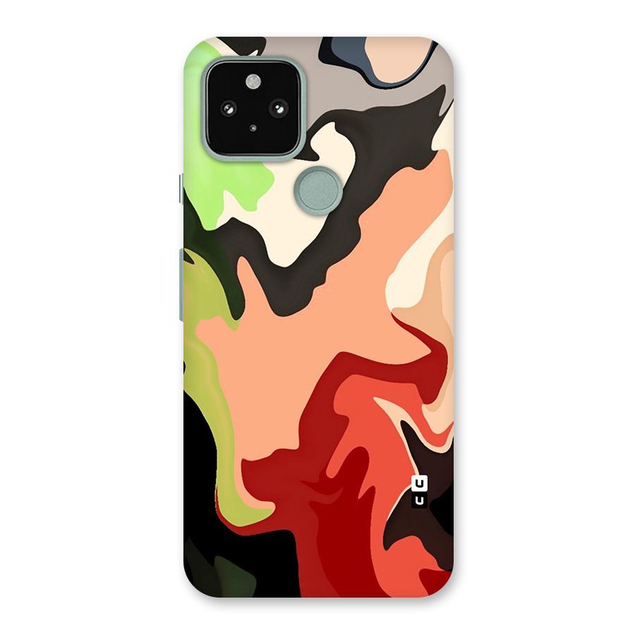 Geometric Abstract Acrylic Oil Pattern Art Back Case for Google Pixel 5