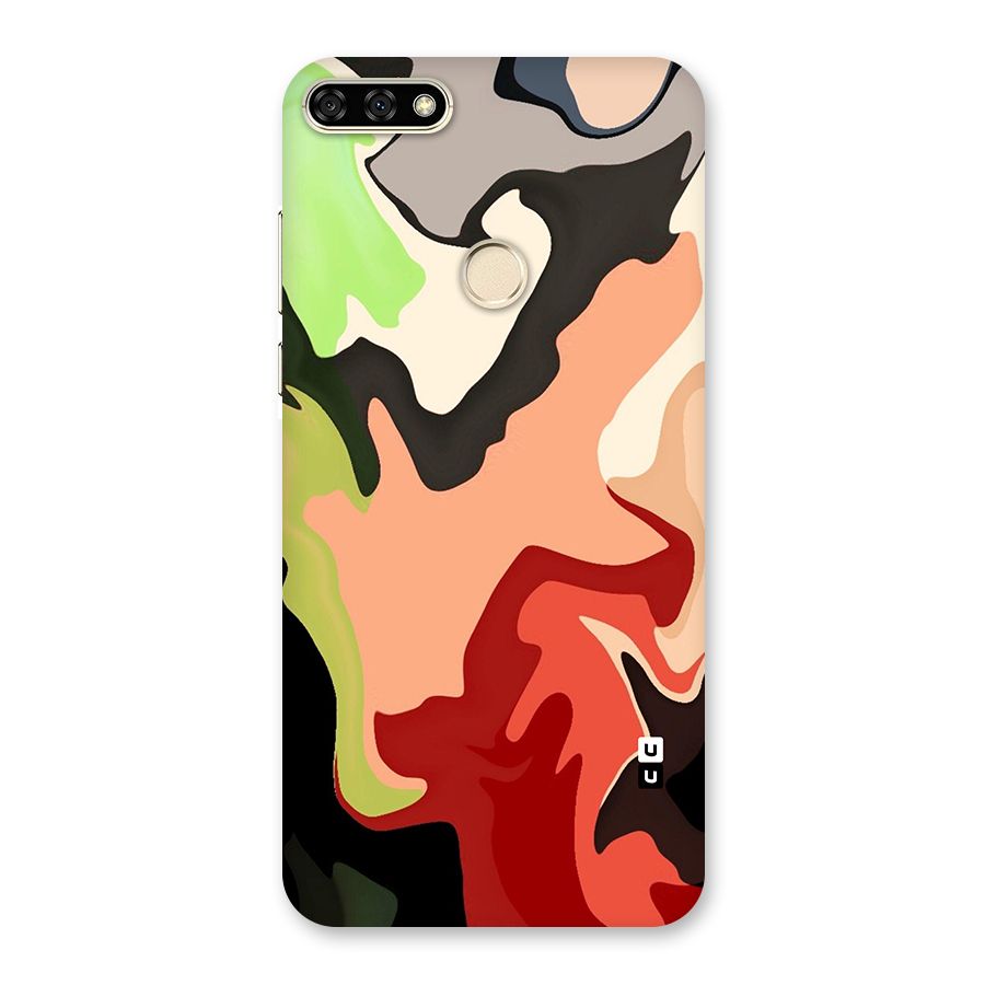 Geometric Abstract Acrylic Oil Pattern Art Back Case for Honor 7A