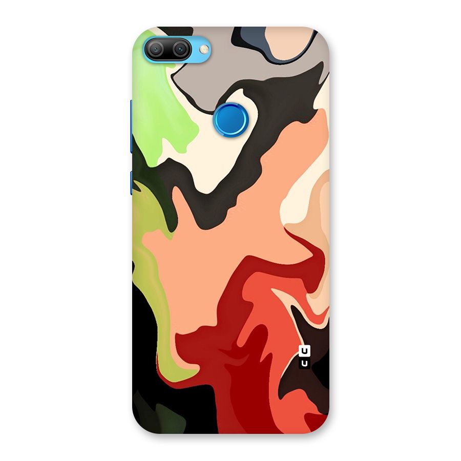 Geometric Abstract Acrylic Oil Pattern Art Back Case for Honor 9N