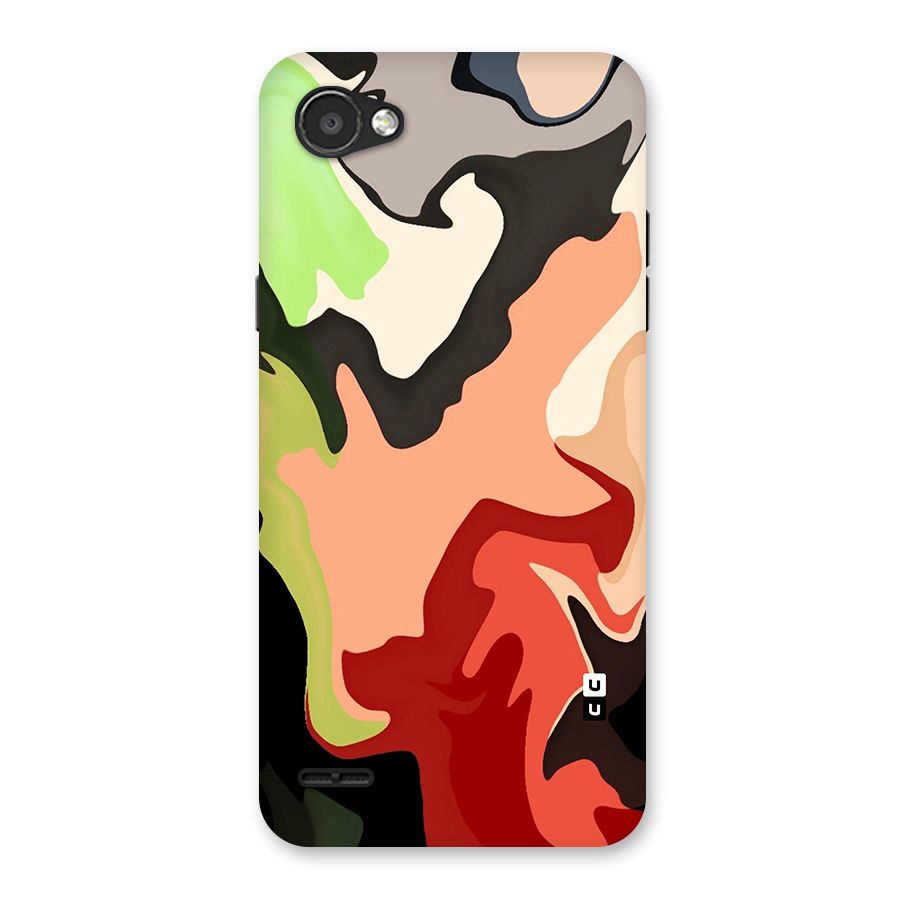 Geometric Abstract Acrylic Oil Pattern Art Back Case for LG Q6
