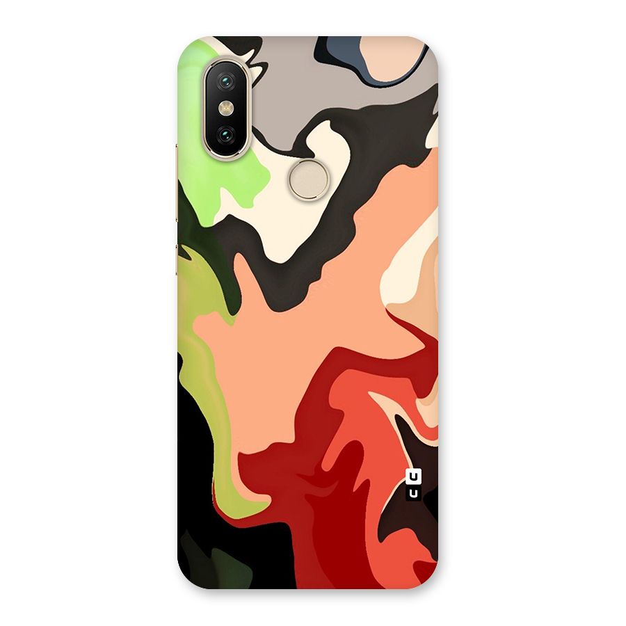 Geometric Abstract Acrylic Oil Pattern Art Back Case for Mi A2