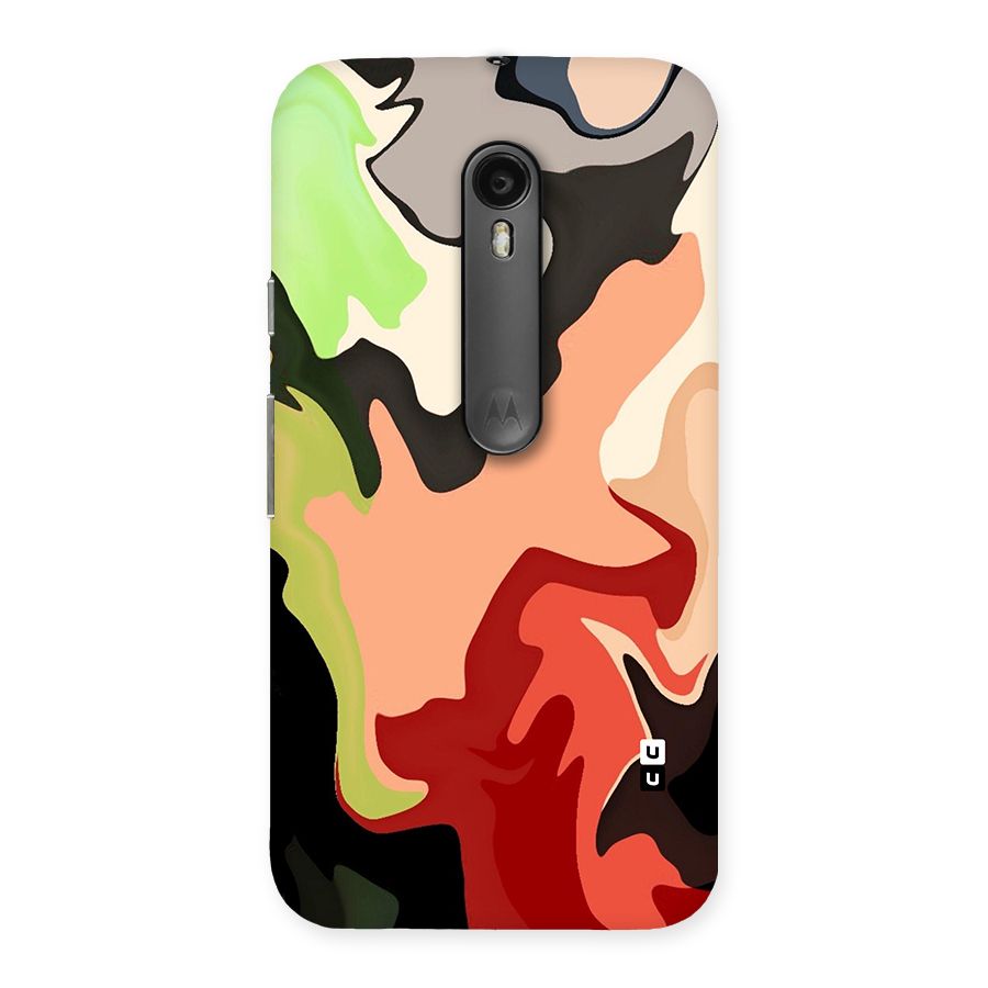 Geometric Abstract Acrylic Oil Pattern Art Back Case for Moto G3