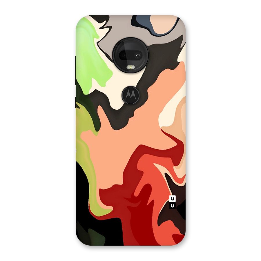 Geometric Abstract Acrylic Oil Pattern Art Back Case for Moto G7