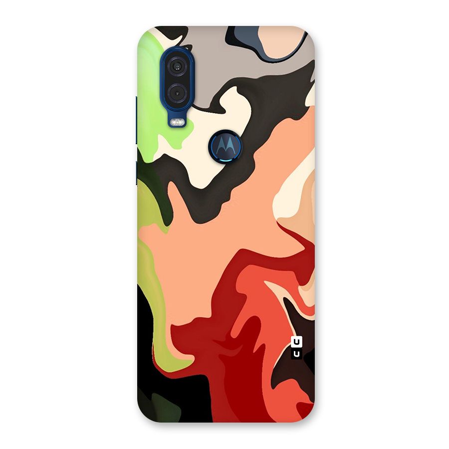 Geometric Abstract Acrylic Oil Pattern Art Back Case for Motorola One Vision