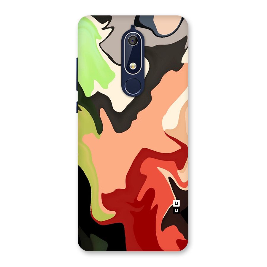 Geometric Abstract Acrylic Oil Pattern Art Back Case for Nokia 5.1