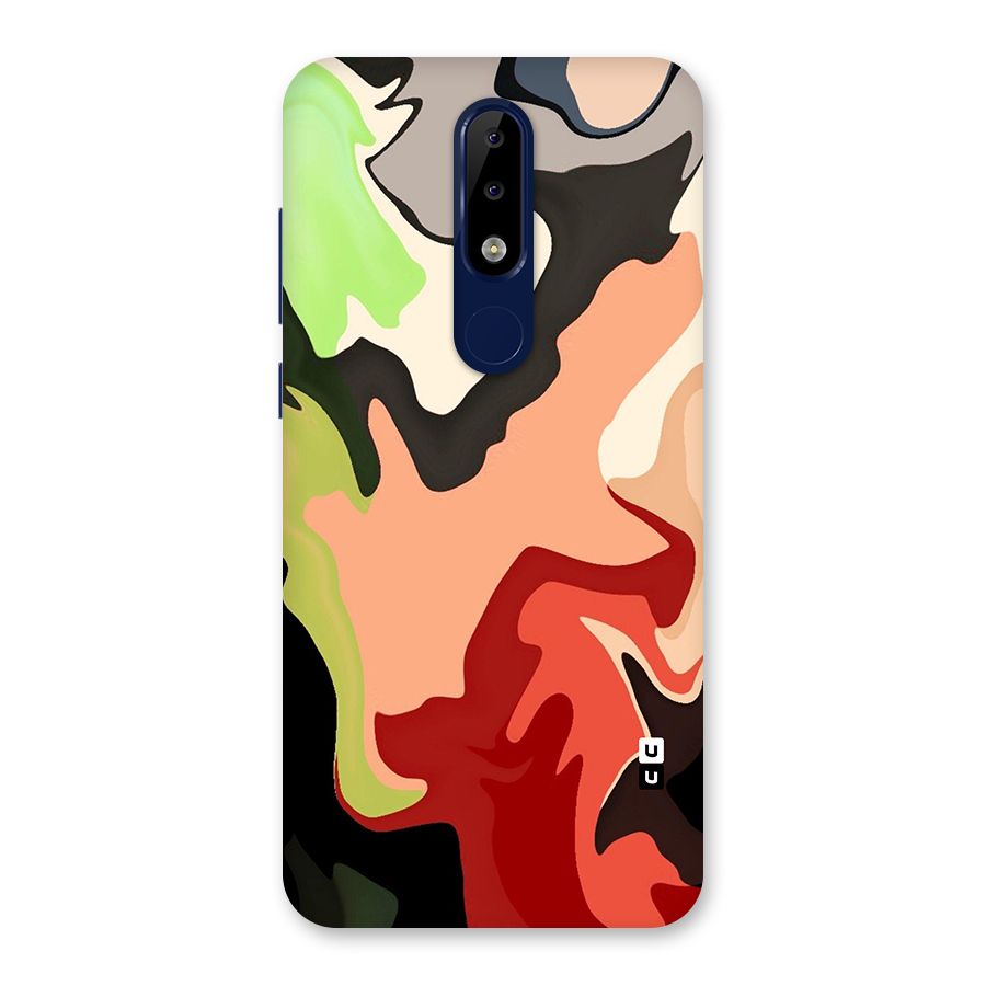Geometric Abstract Acrylic Oil Pattern Art Back Case for Nokia 5.1 Plus