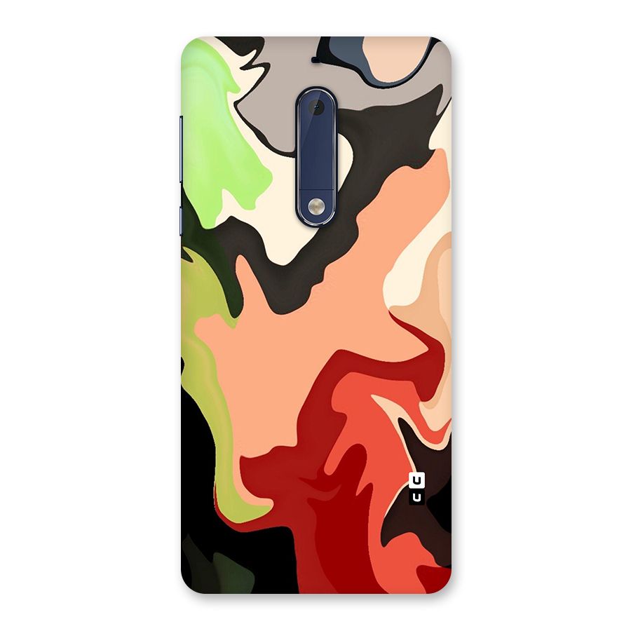 Geometric Abstract Acrylic Oil Pattern Art Back Case for Nokia 5