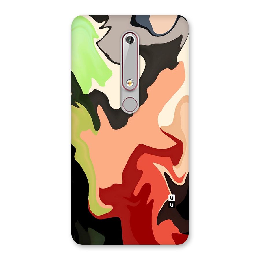 Geometric Abstract Acrylic Oil Pattern Art Back Case for Nokia 6.1