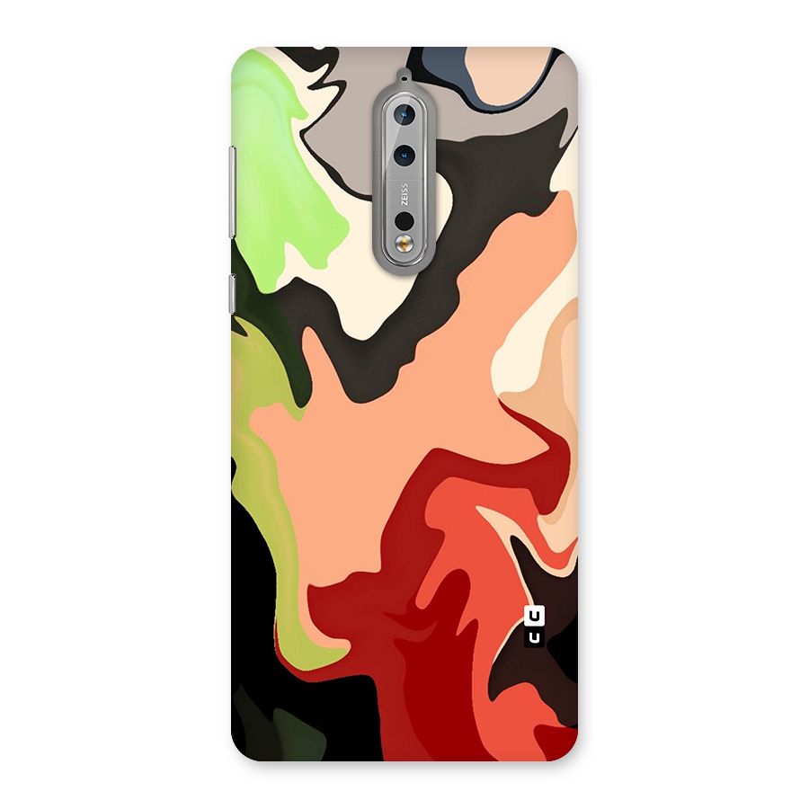 Geometric Abstract Acrylic Oil Pattern Art Back Case for Nokia 8