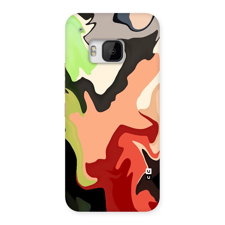Geometric Abstract Acrylic Oil Pattern Art Back Case for One M9