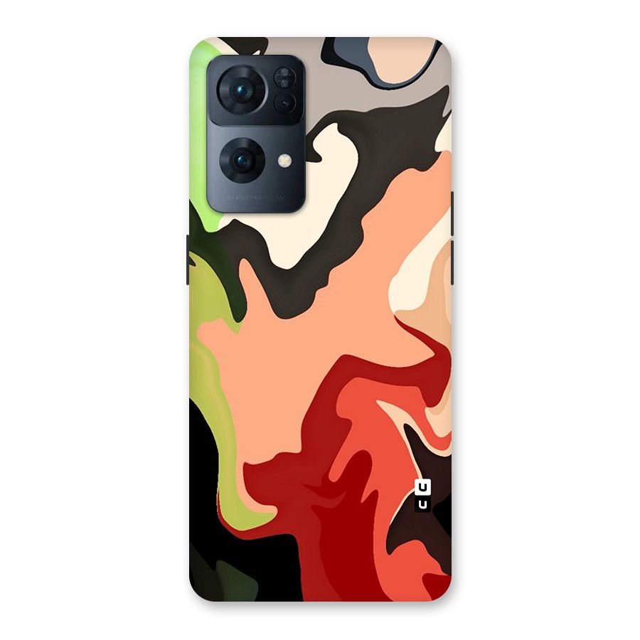 Geometric Abstract Acrylic Oil Pattern Art Back Case for Oppo Reno7 Pro 5G