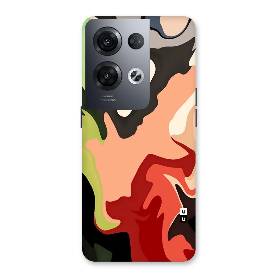 Geometric Abstract Acrylic Oil Pattern Art Back Case for Oppo Reno8 Pro 5G