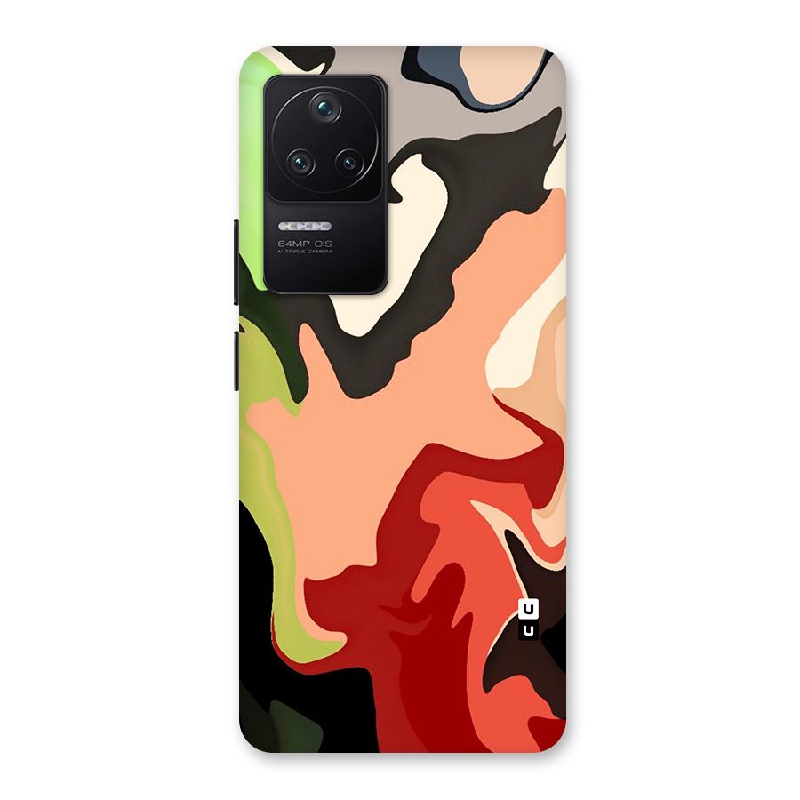 Geometric Abstract Acrylic Oil Pattern Art Back Case for Poco F4 5G