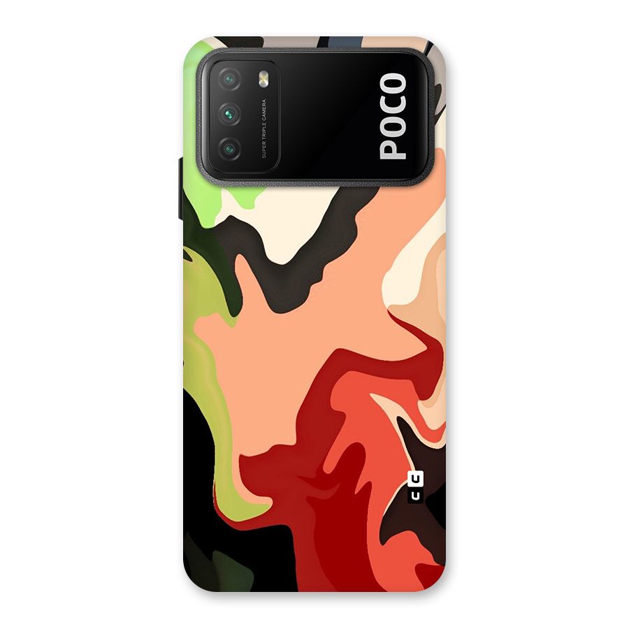 Geometric Abstract Acrylic Oil Pattern Art Back Case for Poco M3