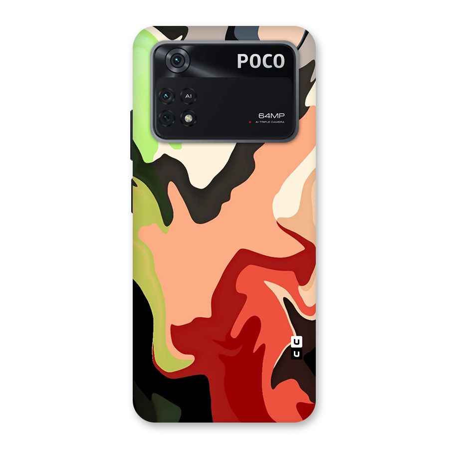 Geometric Abstract Acrylic Oil Pattern Art Back Case for Poco M4 Pro 4G